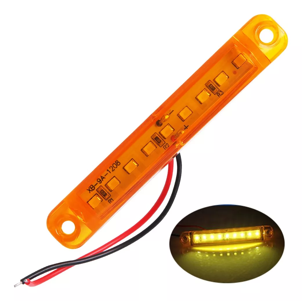 X4 LUZ LED DE TROCHA LATERAL POSICIÓN BIVOLTAJE 12-24V 9LED - 2