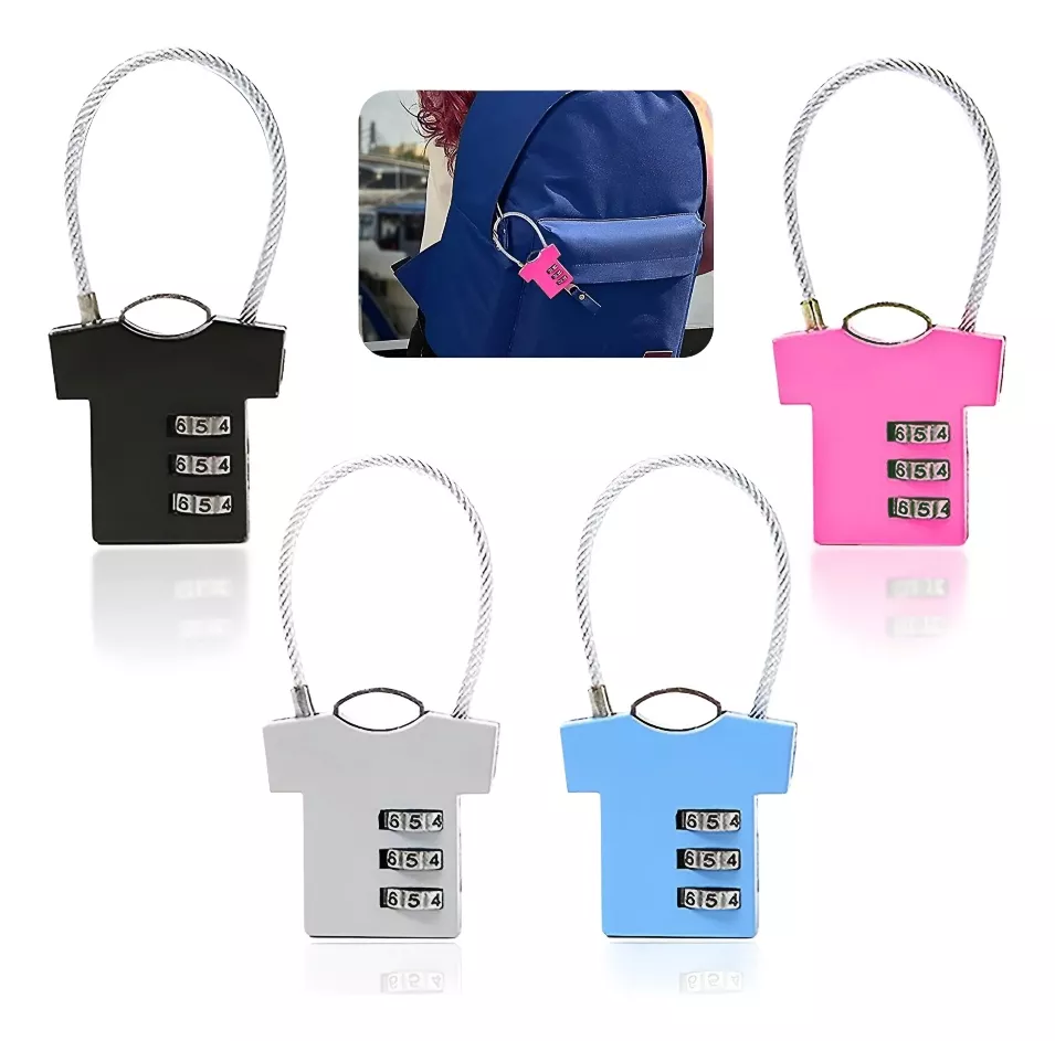 MINI CANDADO DE SEGURIDAD CON CONTRASEÑA MULTIUSO DISEÑO - 2