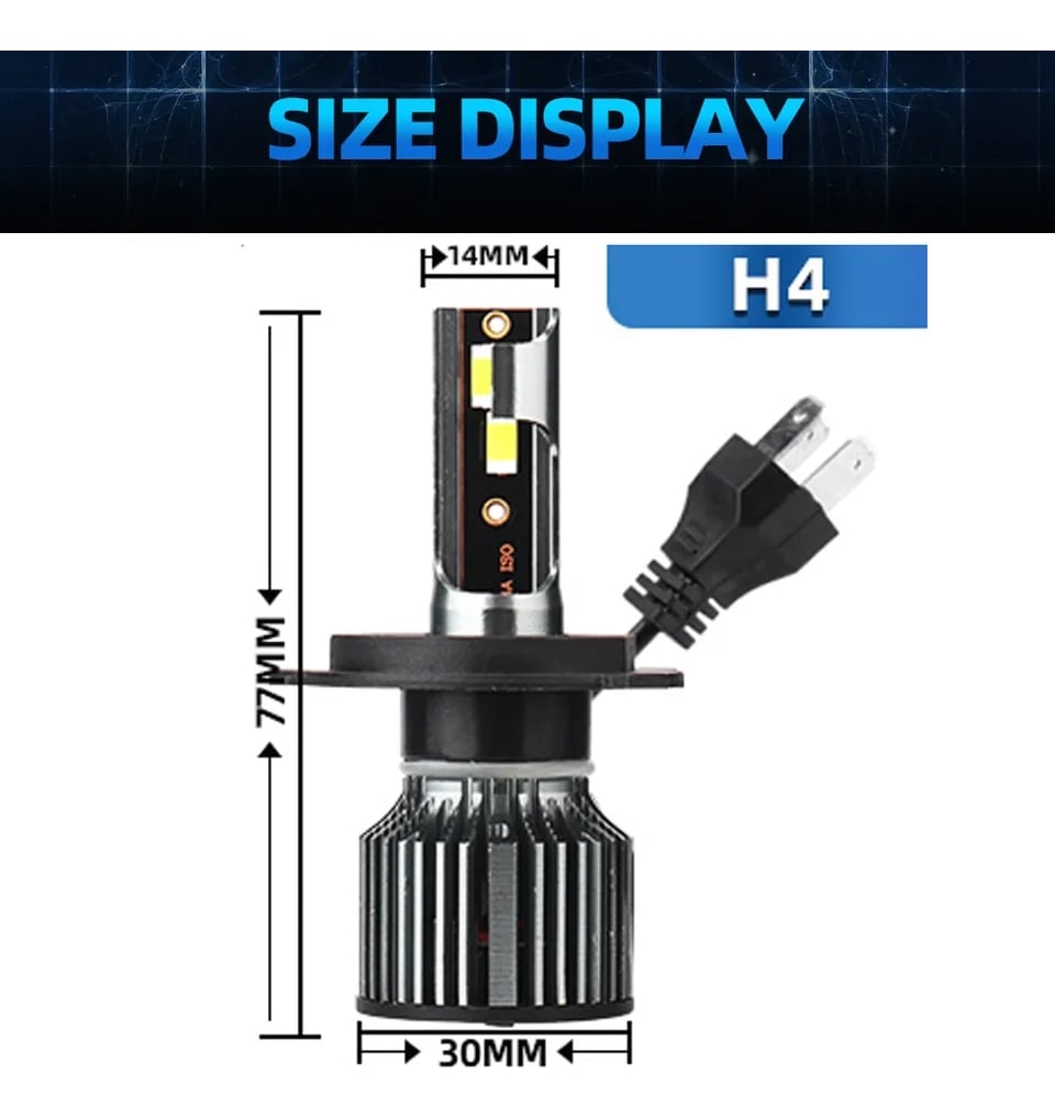 AMPOLLETA R15 TURBO LED RYC 28000LM LUZ POTENT 8/48V 9004 - 6