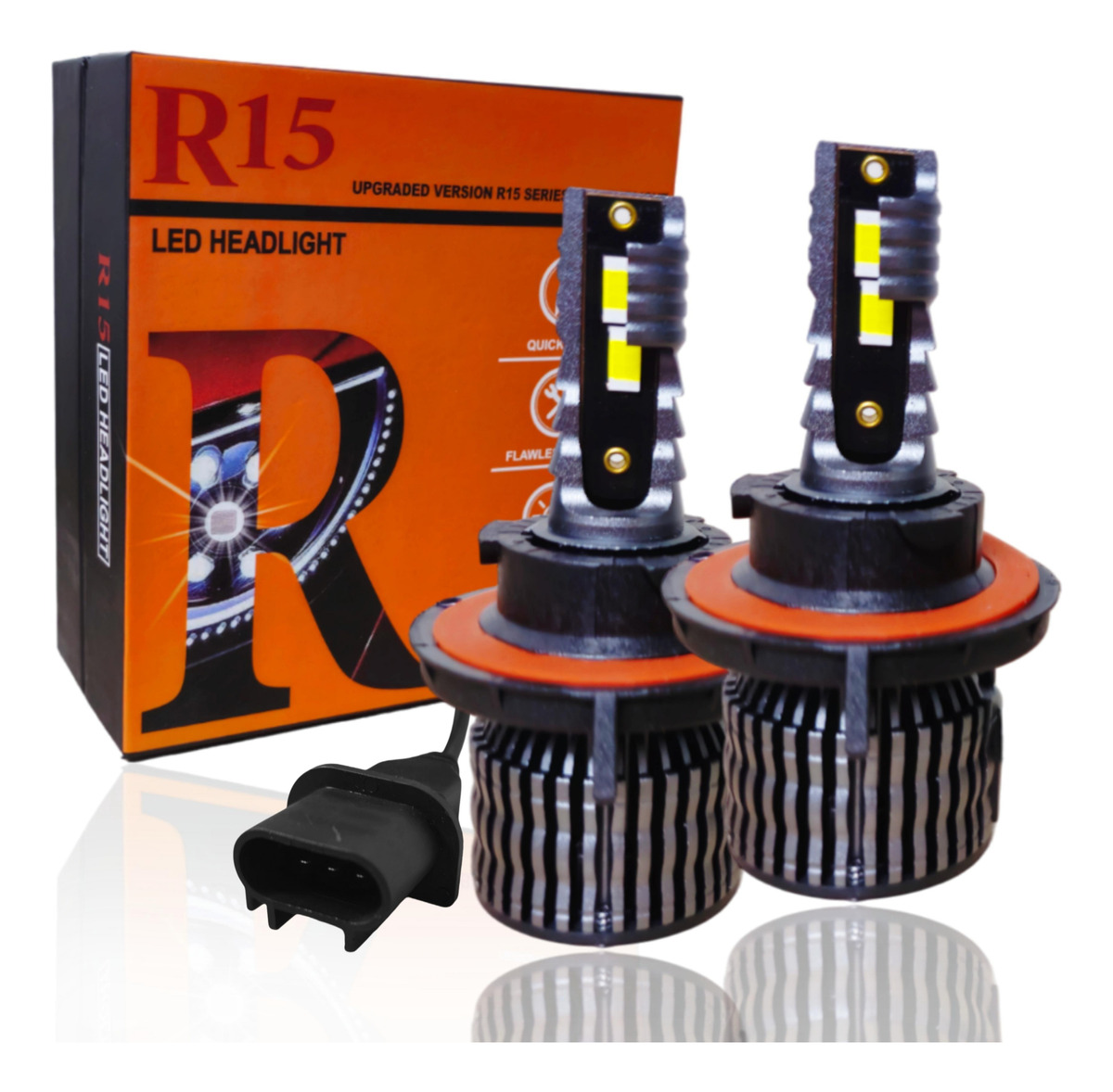 AMPOLLETA R15 TURBO LED RYC 28000LM LUZ POTENT 8/48V H13 - 1
