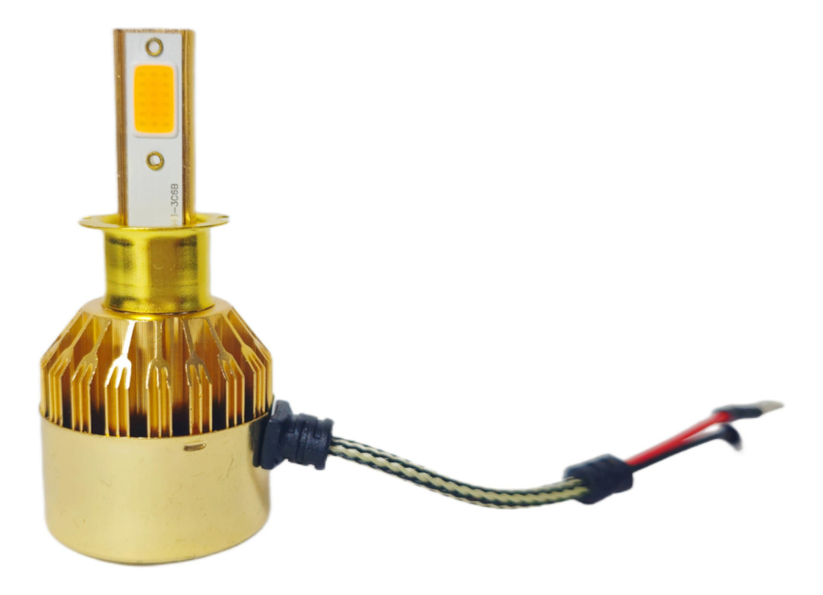X2 AMPOLLETA DORADA RYC LUZ LED ROSA AUTO 12V H3 - 8