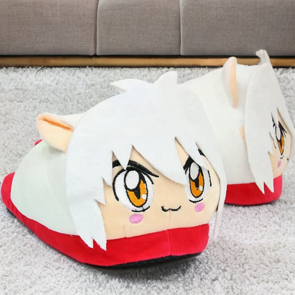 PANTUFLAS ACOLCHADA ABIERTA ANIME INUYASHA TALLA 36-41 KAWAI - 2