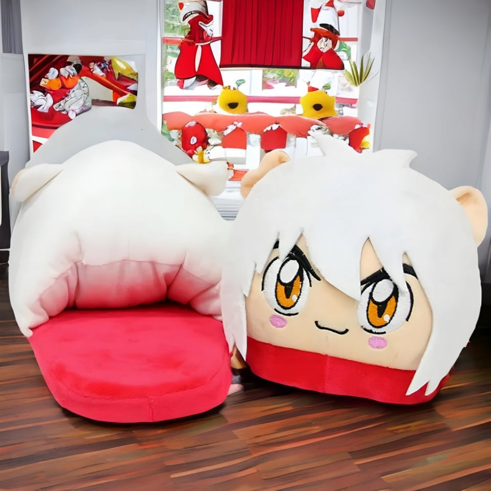PANTUFLAS ACOLCHADA ABIERTA ANIME INUYASHA TALLA 36-41 KAWAI - 4
