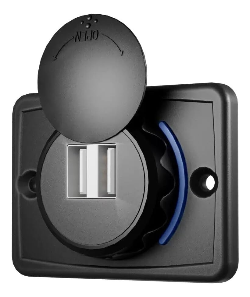 CARGADOR USB DUAL SOBREPUESTO CUBIERTA PROTECTOR 2.1A 12-24V - 1