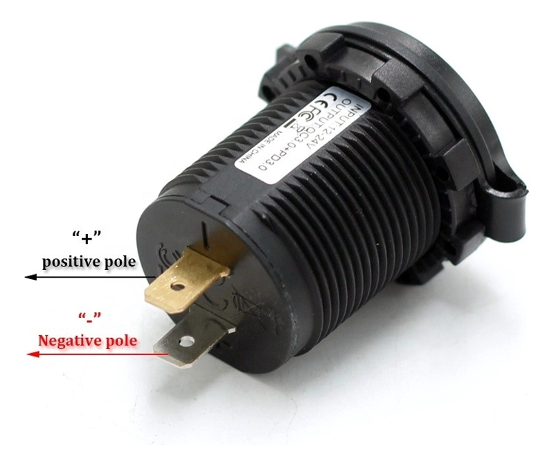 CARGADOR DOBLE USB 18W TYPE C 30W CARGA RAPIDA LUZ EN COLOR ROJO 12-24V - 4