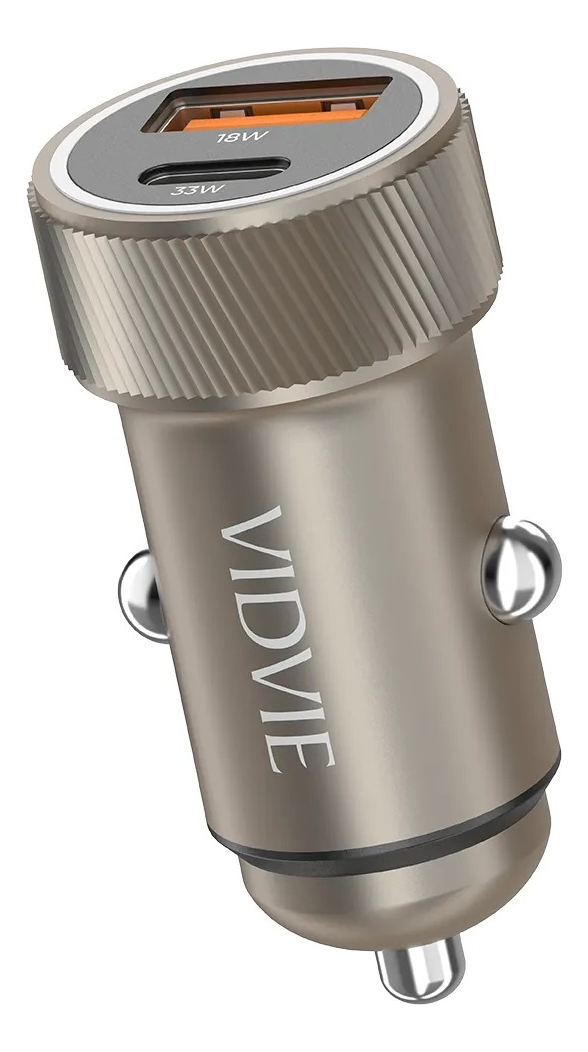 CARGADOR AUTO ADAPTADOR CARGA RÁPIDA 33W TIPOC 18W USB 12-24 GRIS CC542 - 1