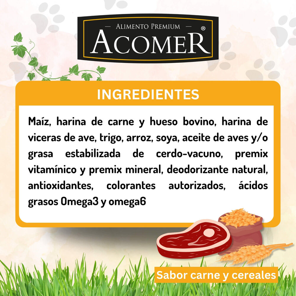 ALIMENTO SECO PERROS ADULTO ACOMER 18 KG - 5