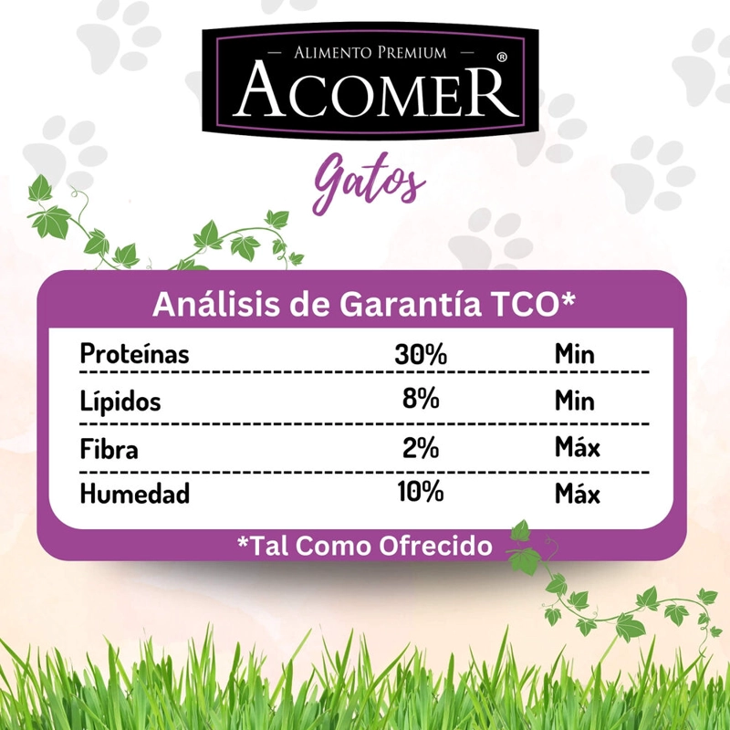 ALIMENTO SECO GATOS ADULTO ACOMER 10 KG - 3