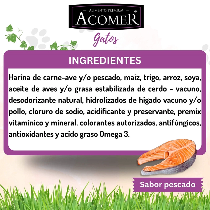 ALIMENTO SECO GATOS ADULTO ACOMER 10 KG - 5