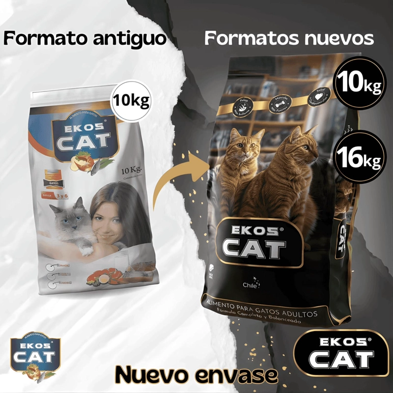 ALIMENTO SECO GATOS ADULTO EKOSCAT SABOR CARNE 10 KG - 3