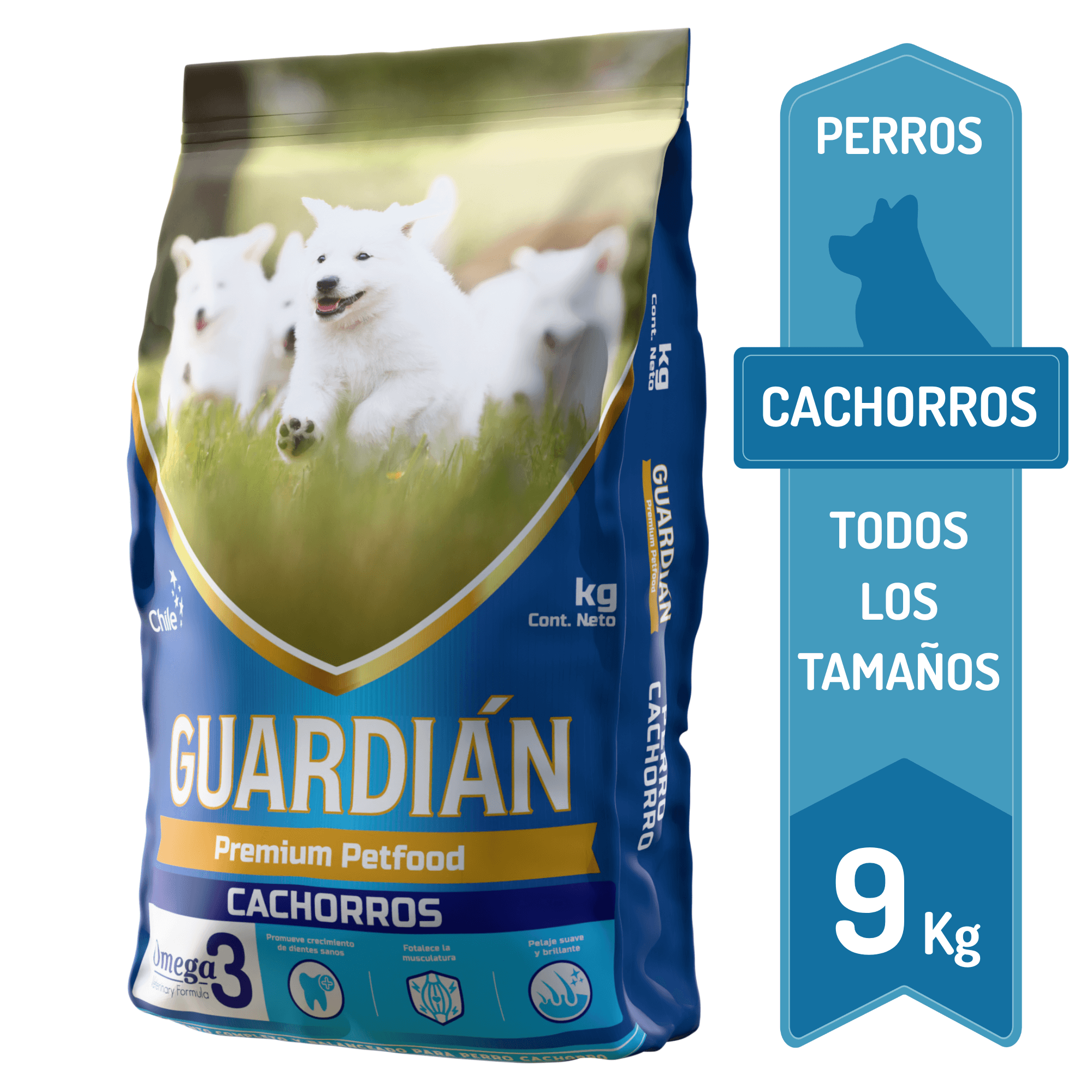 ALIMENTO SECO PERROS GATOS CACHORRO GUARDIAN SABOR CARNE 9 KG GUARDIÁN - 1