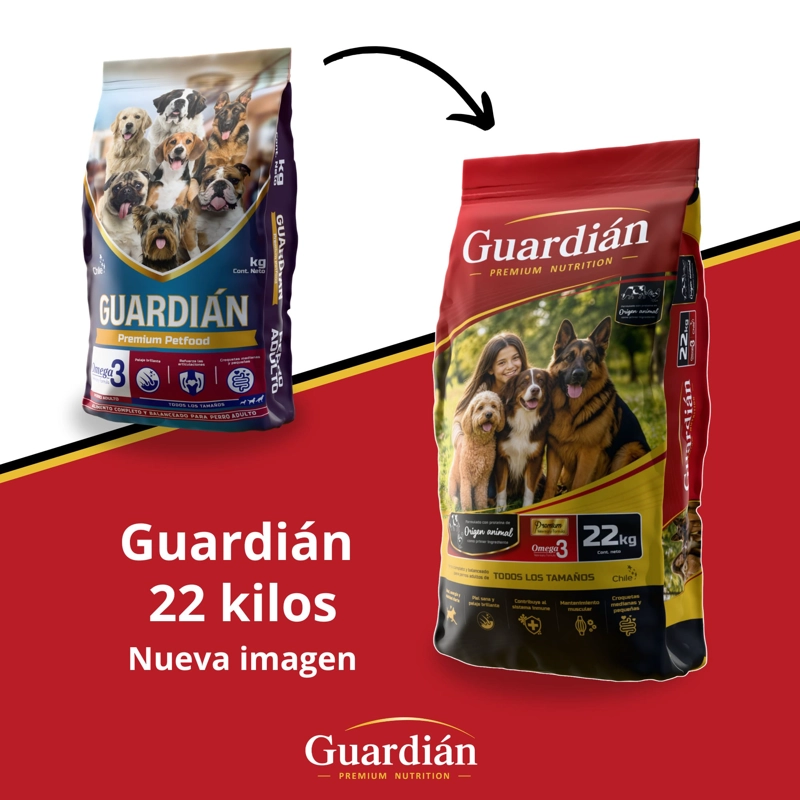 ALIMENTO SECO PERROS ADULTO GUARDIAN SABOR CARNE 22 KG GUARDIÁN - 2