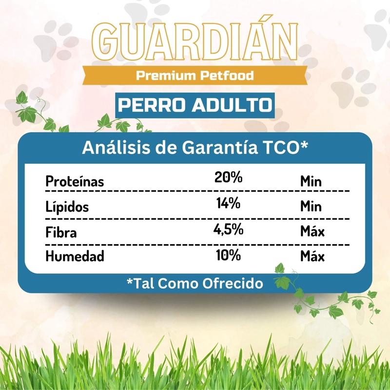 ALIMENTO SECO PERROS ADULTO GUARDIAN SABOR CARNE 22 KG GUARDIÁN - 4