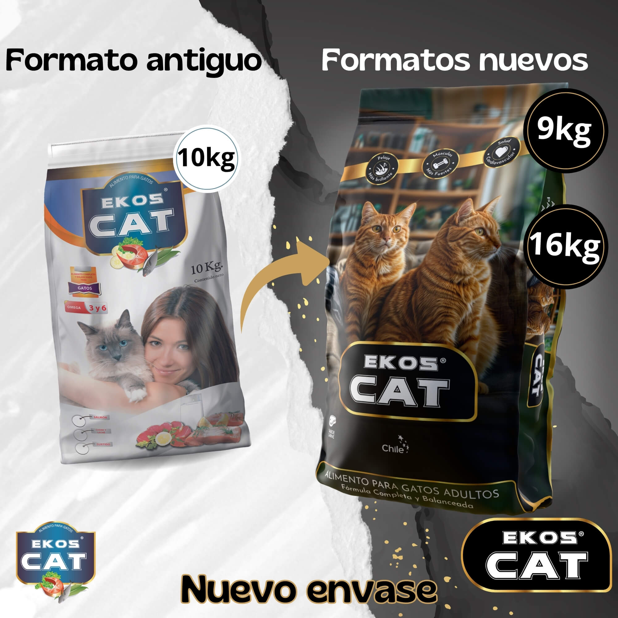 ALIMENTO SECO GATOS ADULTO EKOSCAT SABOR CARNE 16 KG - 5