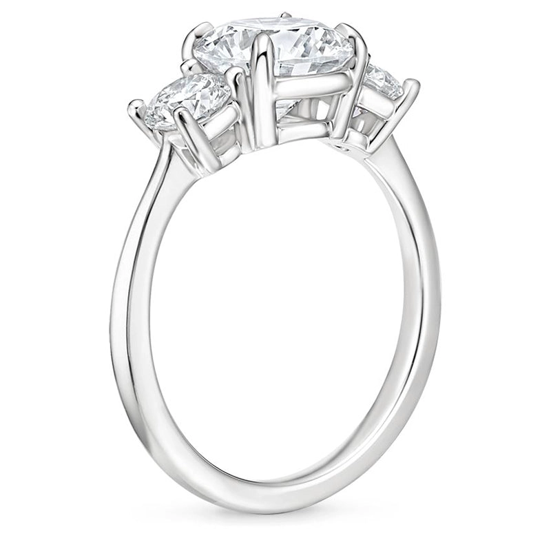 ANILLO DE TRES BRILLANTES MOISSANITA CERTIFICADA. - 2