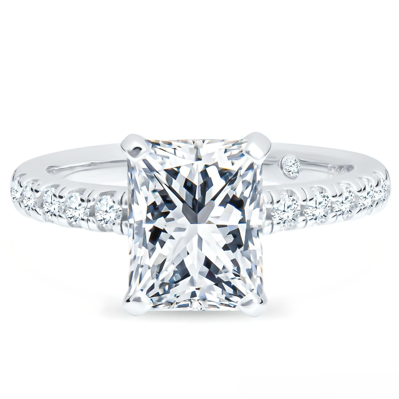 ANILLO DE COMPROMISO BOOMZAIR MOISSANITA VVS1 D CORTE RADIANT 3.0 CT - 1