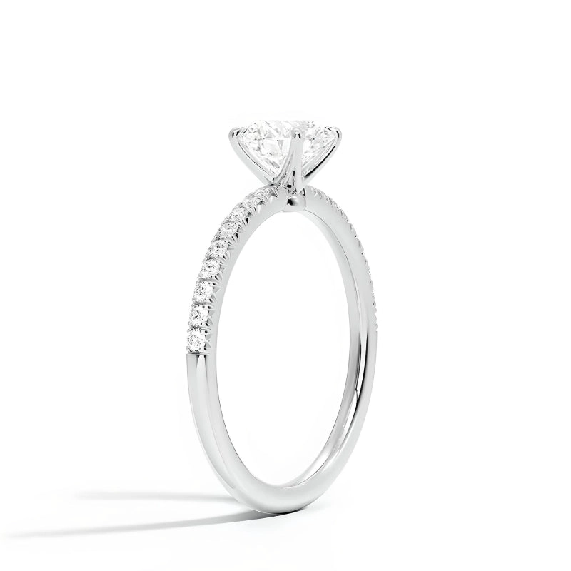ANILLO DE COMPROMISO MINIMALISTA CON MOISSANITA DE 1 CT - 2
