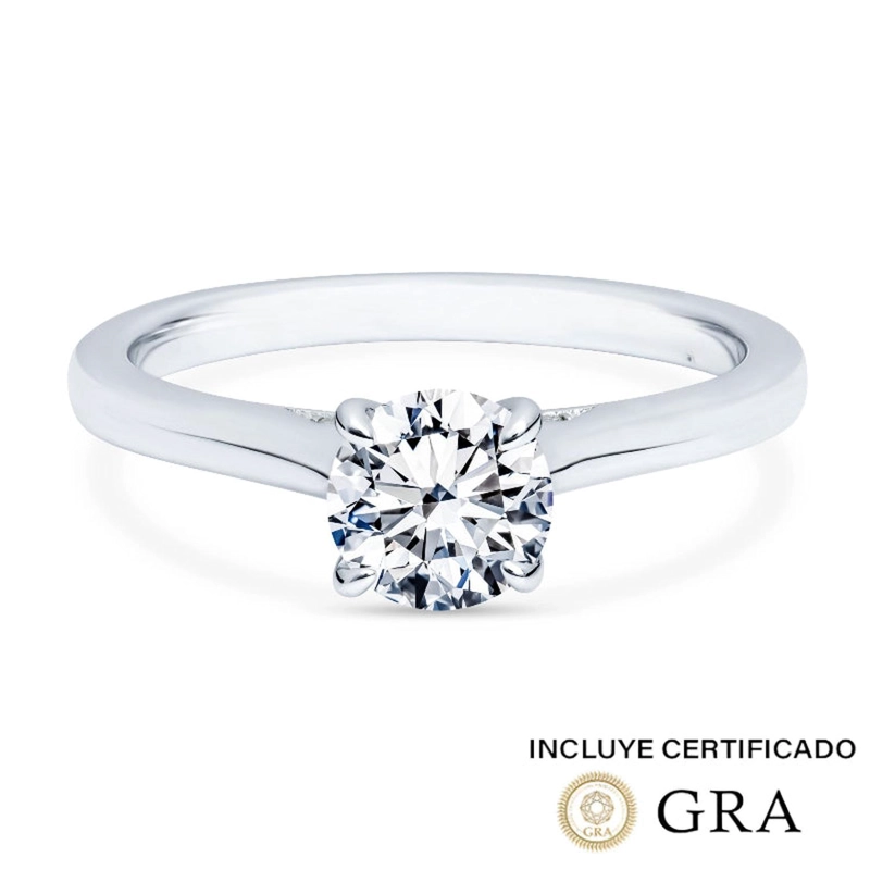 ANILLO DE COMPROMISO BOOMZAIR PLATA CATHEDRAL SOLITAIRE - 1