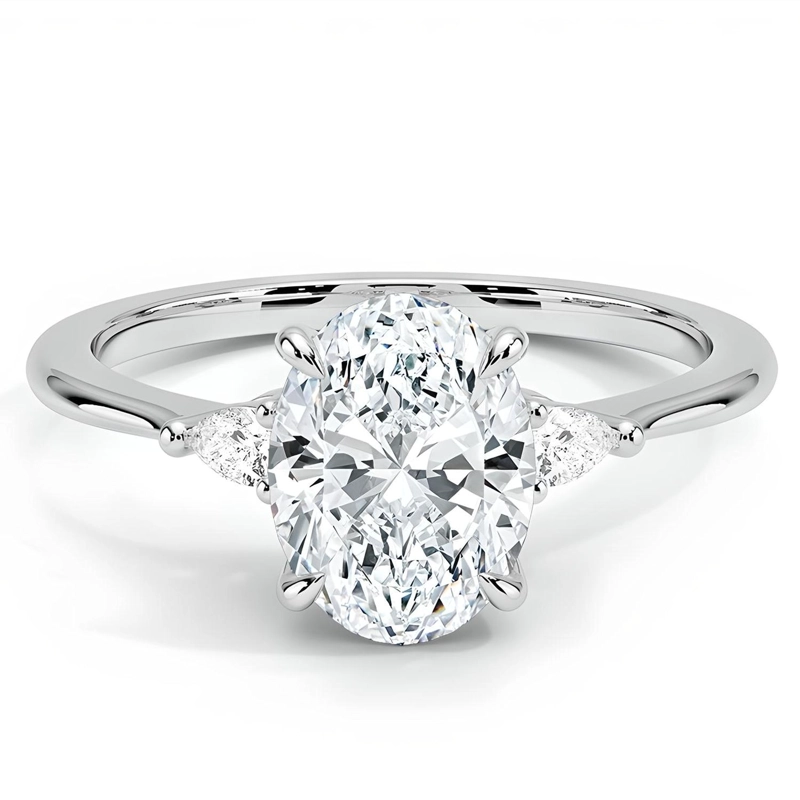 ANILLO DE COMPROMISO PETITE OVAL - 1