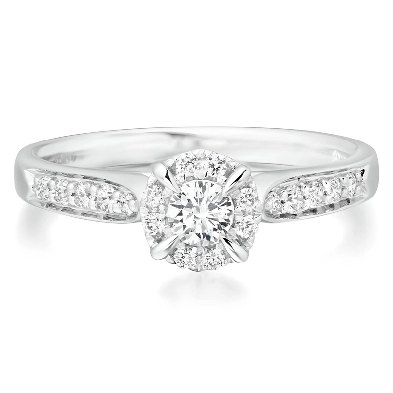ANILLO DE COMPROMISO CON HALO - 1