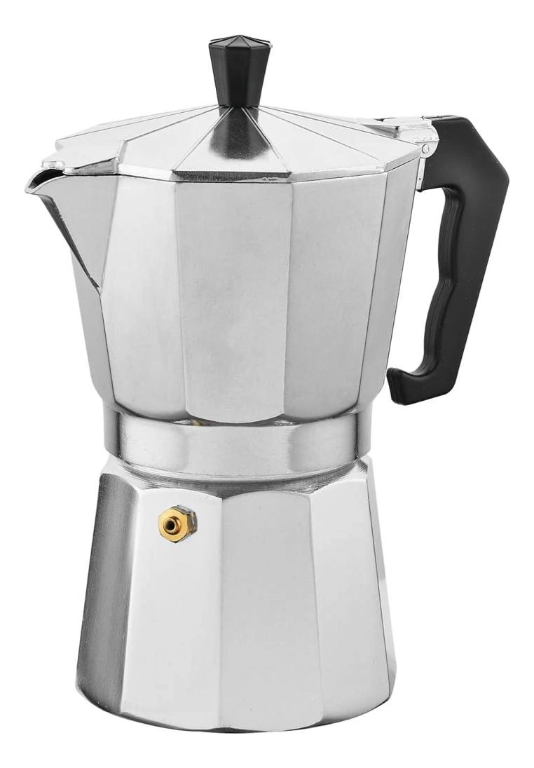 CAFETERA EXPRESSO ITALIANA ALUMINIO 9 TAZAS GRIS OSCURO - 2