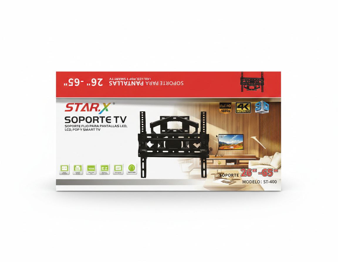 SOPORTE TV ARTICULADO 26-65 PULGADAS ACERO BRAZO DOBLE STARX - 3