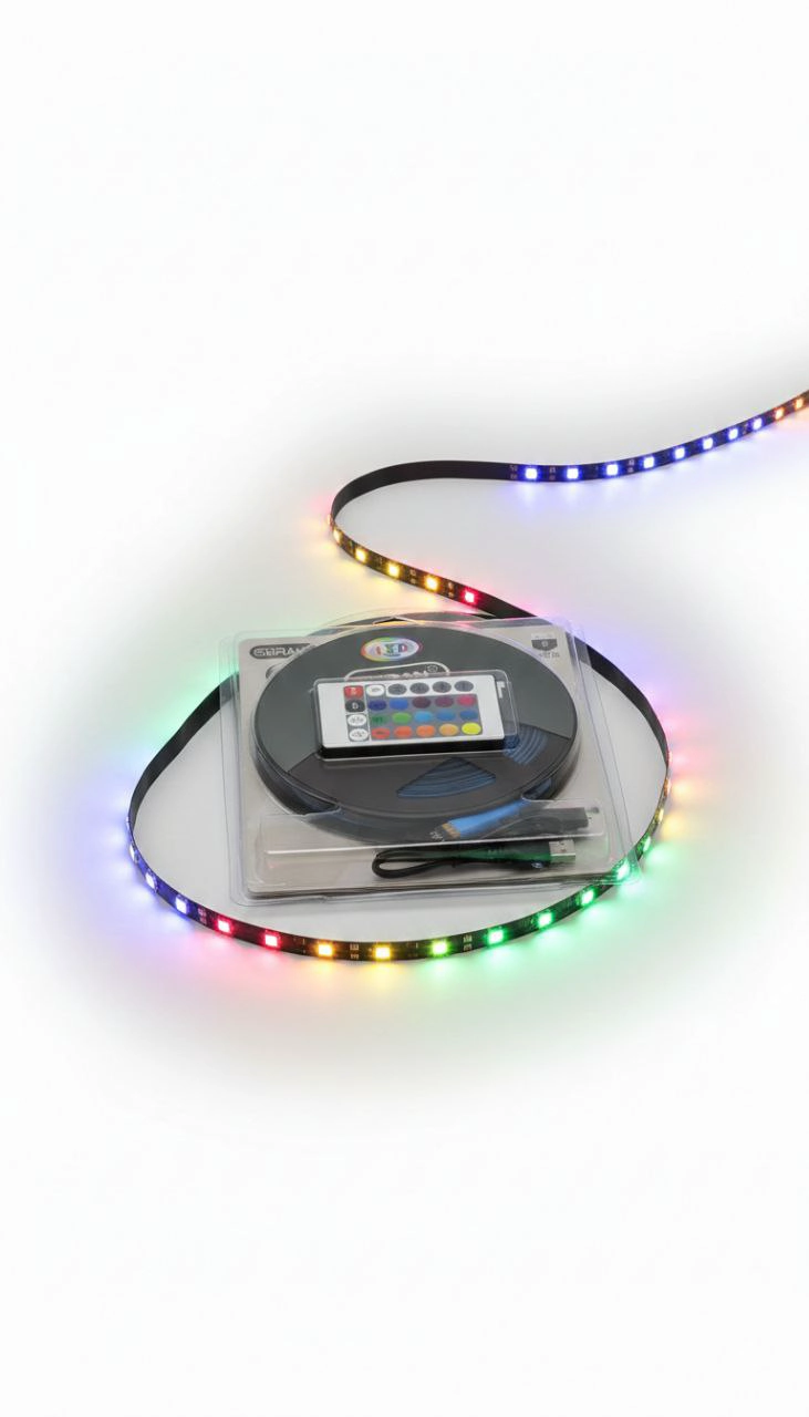 CINTA TIRA LED PARA TV, PC, HABITACION USB 5050 RBG 2MTS - 3