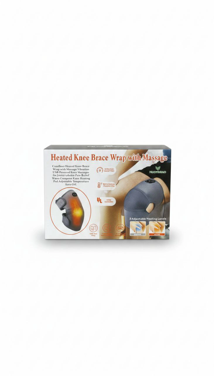 RODILLERA CALEFACCION COMPRESA CALIENTE MASAJE DOLOR UNICO GRIS OSCURO AJUSTABLE - 3