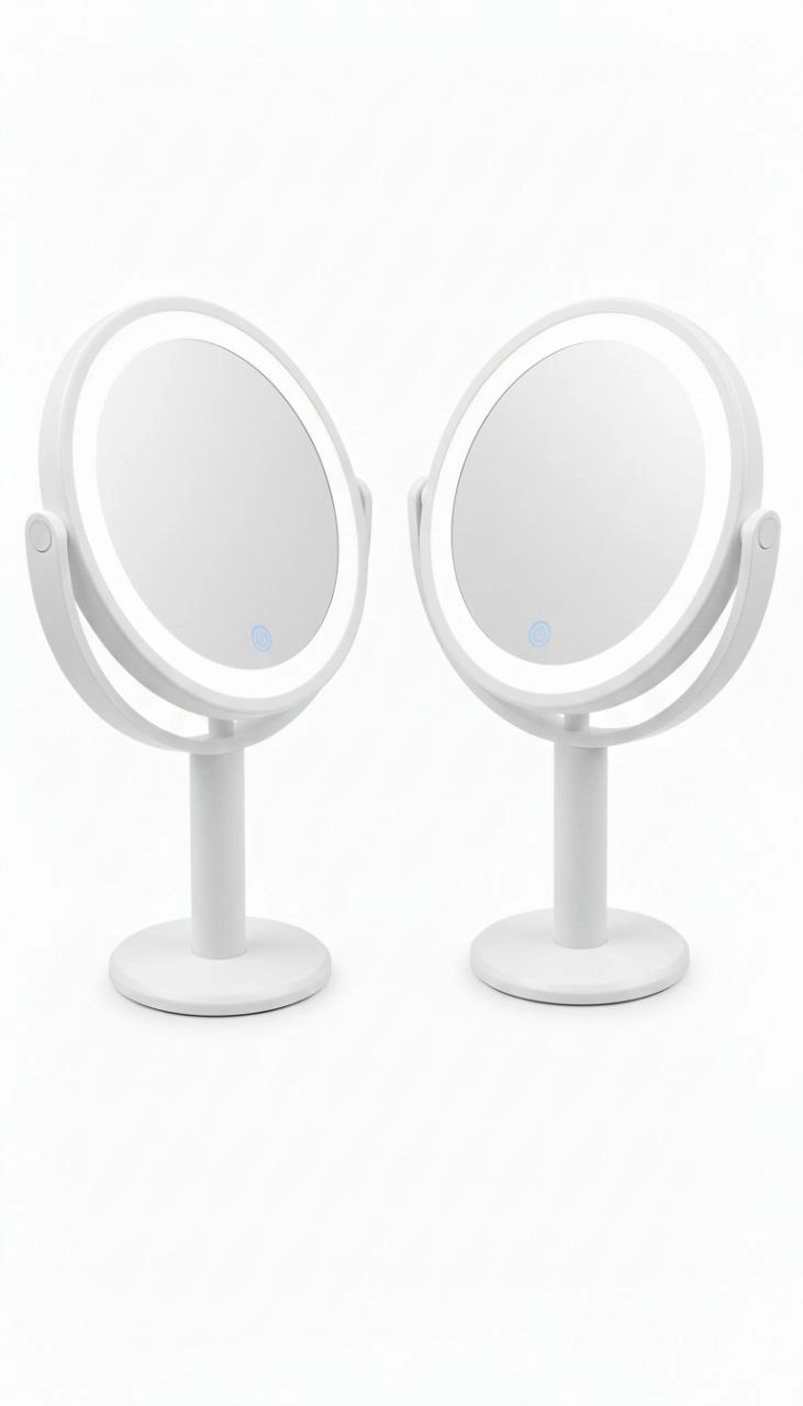 ESPEJO PARA MAQUILLAJE COSMETICO 20 LUCES LED ROTA 360 - 3