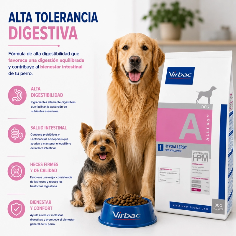 ALIMENTO SECO PERROS VIRBAC 3 KG HPM DOG ALLERGY - 4