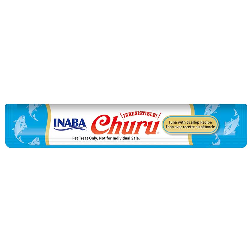 CHURU PARA GATOS DE ATÚN CON OSTIONES INABA 4 TUBOS - 2