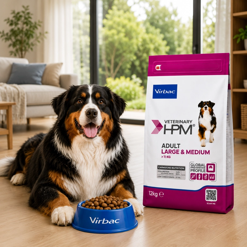 ALIMENTO SECO PERROS ADULTO VIRBAC RAZA MEDIANA GRANDE 12 KG HPM DOG - 5