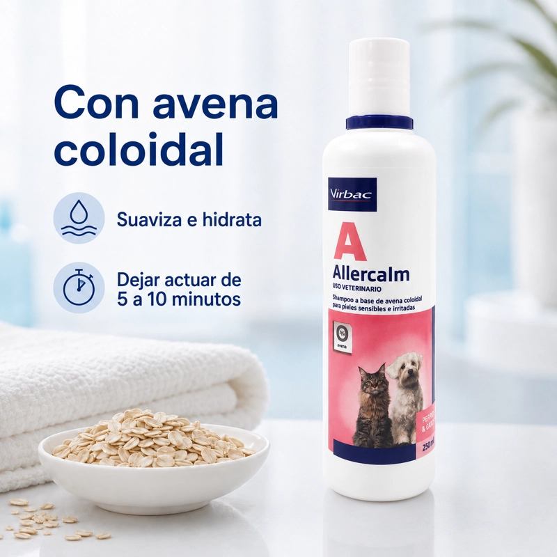 SHAMPOO PERROS VIRBAC ALLERCALM 250 ML - 4