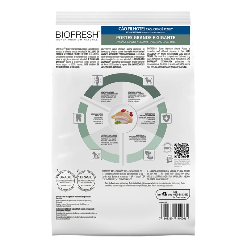 ALIMENTO SECO PERROS CACHORRO BIOFRESH RAZA GRANDE 15 KG - 2