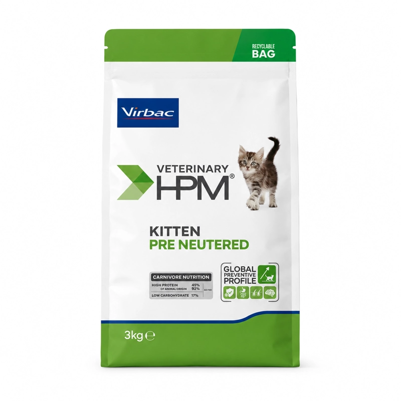 ALIMENTO SECO GATOS VIRBAC 3 KG HPM BABY PRE NEUTERED CAT - 1