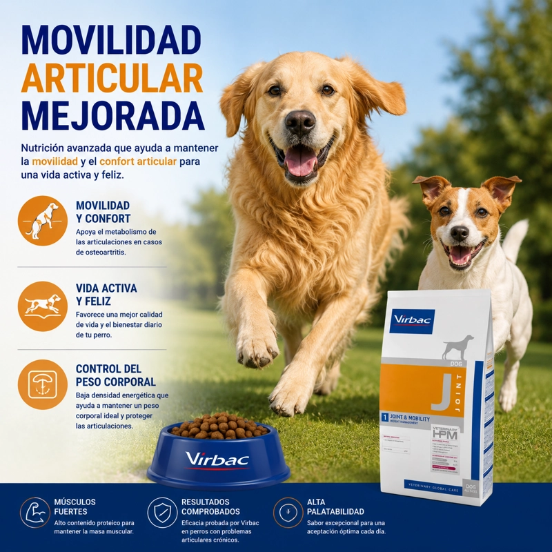 ALIMENTO SECO PERROS VIRBAC 12 KG HPM DOG JOINT MOBILITY - 2