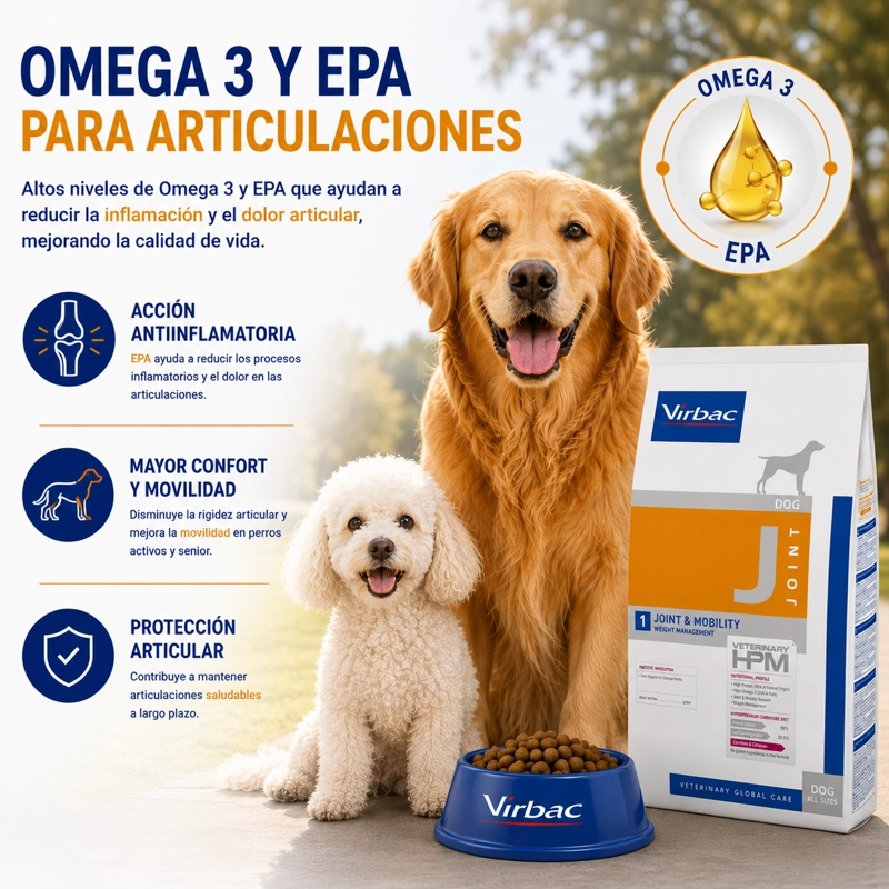 ALIMENTO SECO PERROS VIRBAC 12 KG HPM DOG JOINT MOBILITY - 4