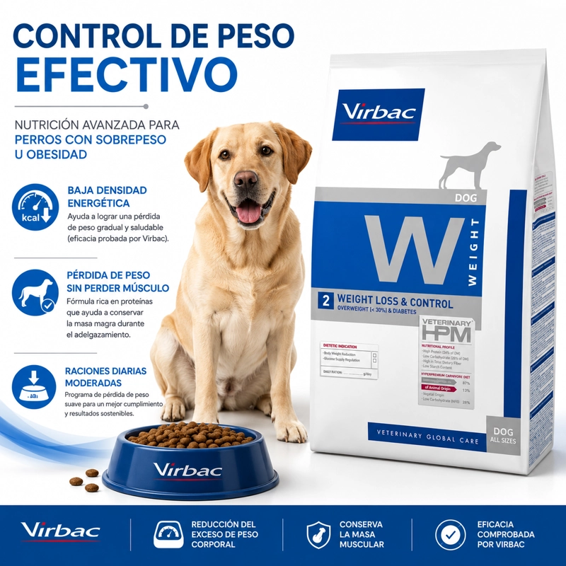 ALIMENTO SECO PERROS VIRBAC 3 KG HPM DOG 2 WEIGHT LOSS CONTROL - 2