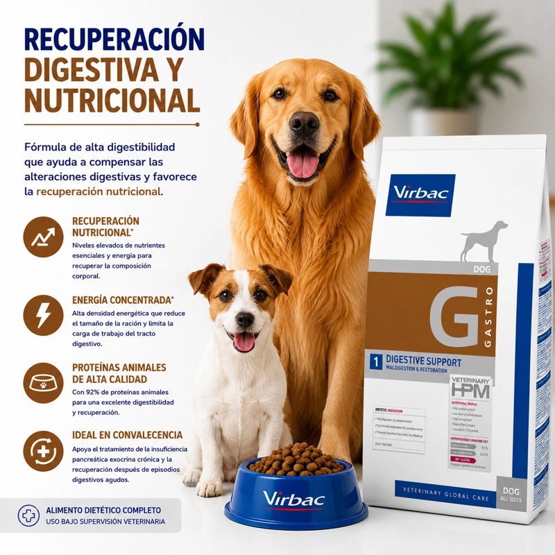 ALIMENTO SECO PERROS VIRBAC 12 KG HPM DOG DIGESTIVE SUPPORT GASTRO - 4