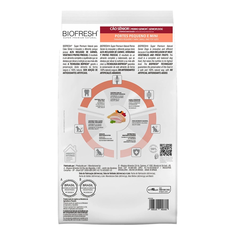 BIOFRESH SENIOR RAZA PEQUEÑA Y MINI 3 KG - 2