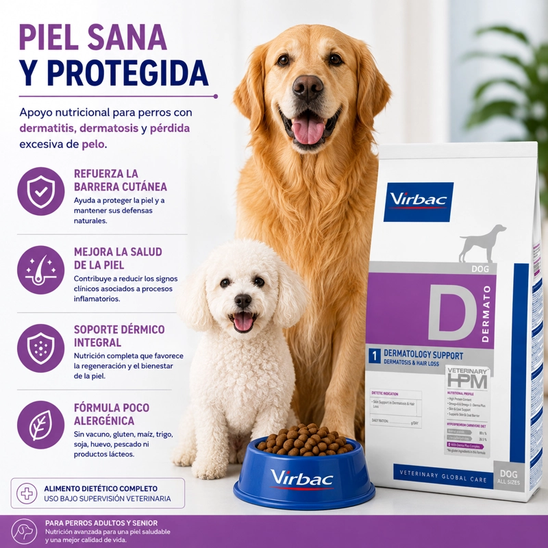 ALIMENTO SECO PERROS VIRBAC 3 KG HPM DOG DERMATOLOGY SUPPORT - 2