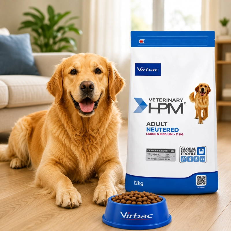 ALIMENTO SECO PERROS ADULTO VIRBAC RAZA MEDIANA GRANDE 12 KG HPM DOG NEUTERED - 5