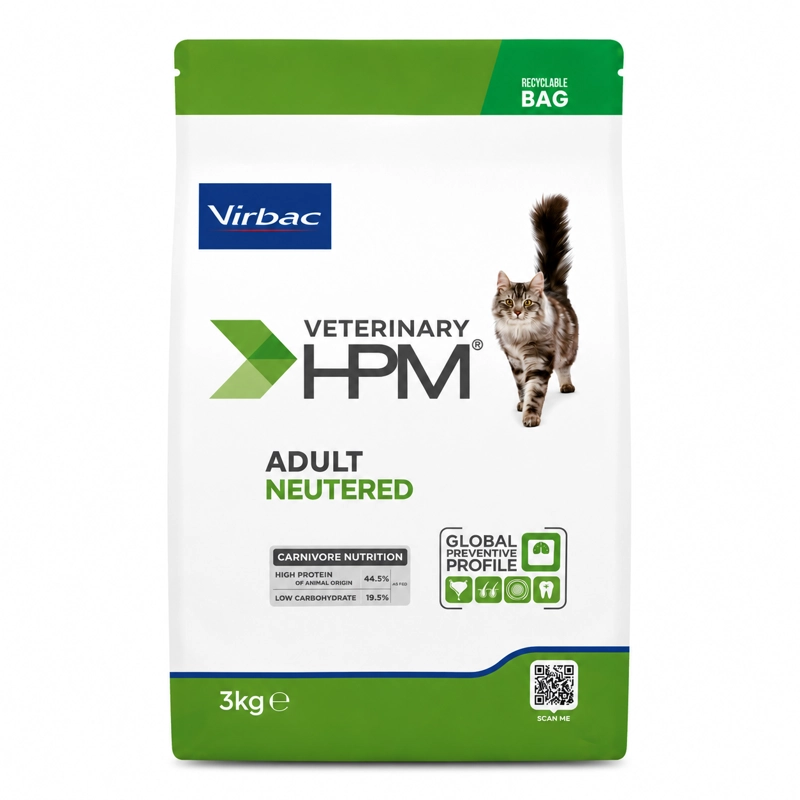 ALIMENTO SECO GATOS ADULTO VIRBAC 3 KG HPM NEUTERED CAT - 1