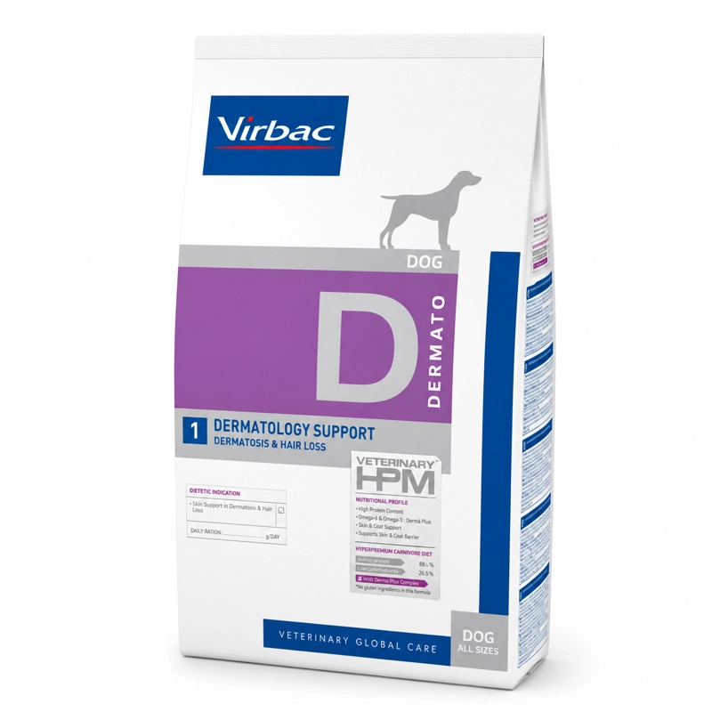 ALIMENTO SECO PERROS VIRBAC 12 KG HPM DOG DERMATOLOGY SUPPORT - 1