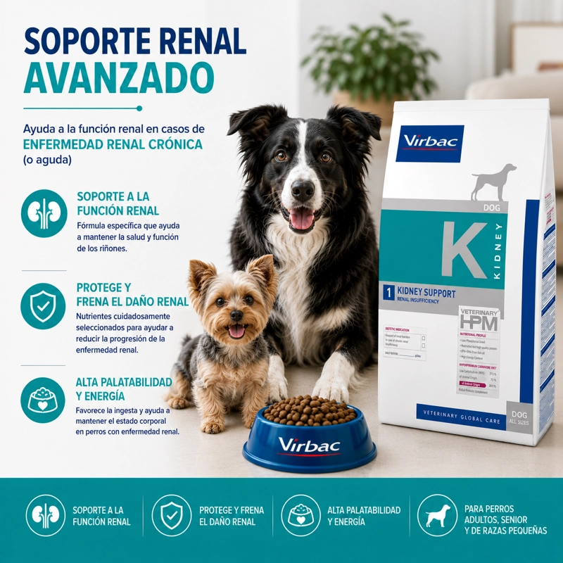 ALIMENTO SECO PERROS 3 KG HPM VIRBAC DOG KIDNEY SUPPORT - 2