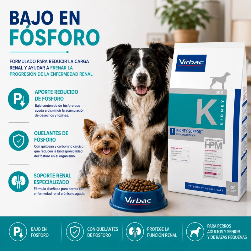 ALIMENTO SECO PERROS 3 KG HPM VIRBAC DOG KIDNEY SUPPORT - 3