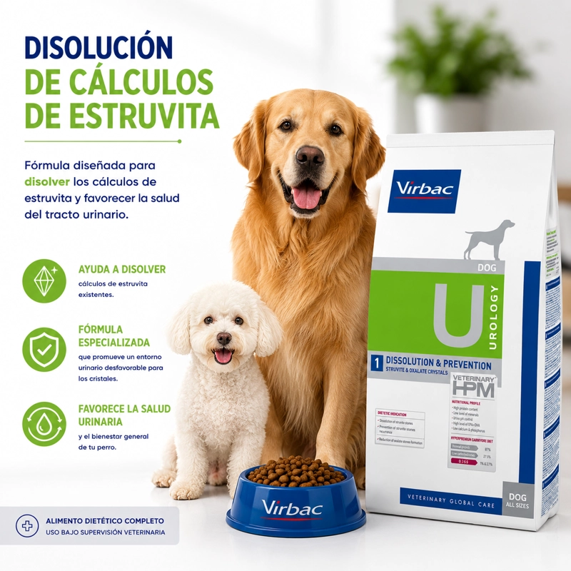 ALIMENTO SECO PERROS VIRBAC 12 KG HPM DOG UROLOGY DISSOLUTION PREVENTION - 2