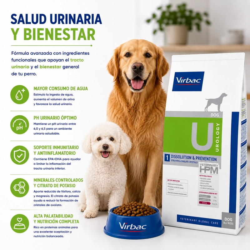 ALIMENTO SECO PERROS VIRBAC 12 KG HPM DOG UROLOGY DISSOLUTION PREVENTION - 4