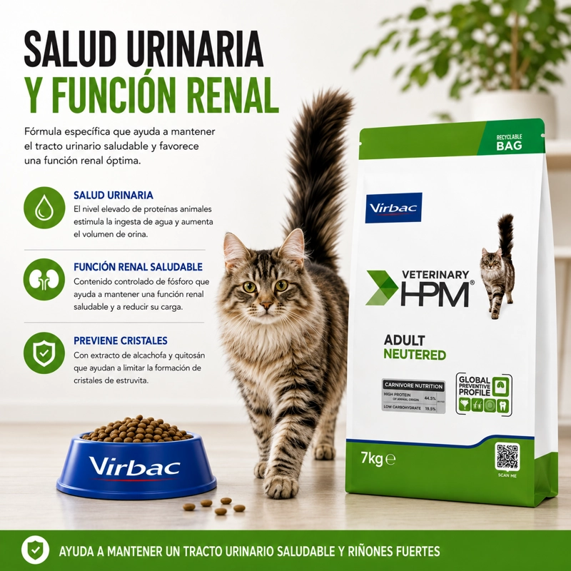 ALIMENTO SECO GATOS ADULTO VIRBAC 7 KG HPM NEUTERED CAT - 3