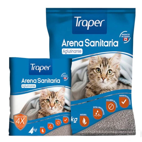 ARENA SANITARIA GATOS TRAPER AGLUTINANTE 18 KG - 1